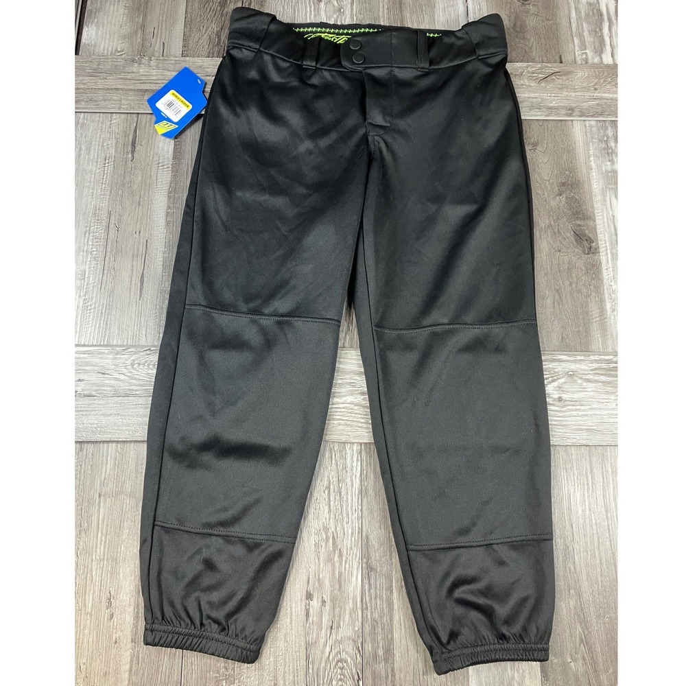 Worth Womens Fastpitch Softball Pants Black Medium NWT Reinforced Knee Athletic